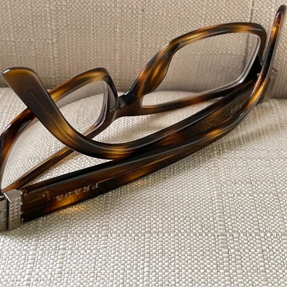 Prada Women Glasses Frame Brown Tortoise VPR 12L 53[]17 7WX-101 Made in Italy - Picture 9 of 11